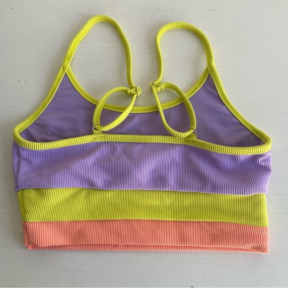 New! Beach Riot Eva purple colorblock bikini top nwot 22687 - Picture 8 of 11